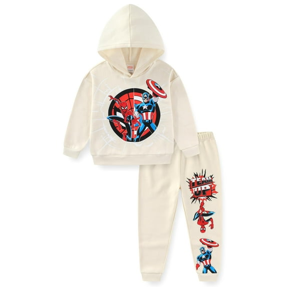 Marvel Spider-Man Captain America Pullover Hoodie and Pants Set (Boys), 2 Piece Set, Sizes 3T-7