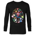 thumbnail image 1 of Marvel Spider-Man Cartoon Easter Egg - Long Sleeve T-Shirt for Men - Customized-Black, 1 of 5