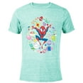thumbnail image 1 of Marvel Spider-Man Cartoon Easter Egg - Short Sleeve Blended T-Shirt for Adults - Customized-Ocean Blue, 1 of 5
