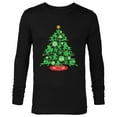 thumbnail image 1 of Marvel Spider-Man Christmas Tree Holiday - Long Sleeve T-Shirt for Men – Customized-Black, 1 of 5