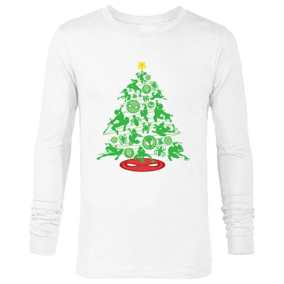 Marvel Spider-Man Christmas Tree Holiday - Long Sleeve T-Shirt for Men – Customized-White