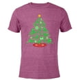 thumbnail image 1 of Marvel Spider-Man Christmas Tree Holiday - Short Sleeve Blended T-Shirt for Adults – Customized-Purple, 1 of 5
