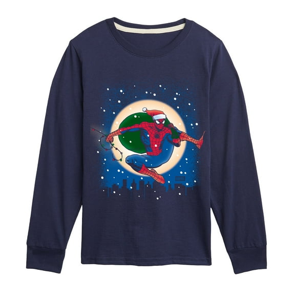 Marvel - Spider Man Christmas - Youth Long Sleeve Graphic T-Shirt