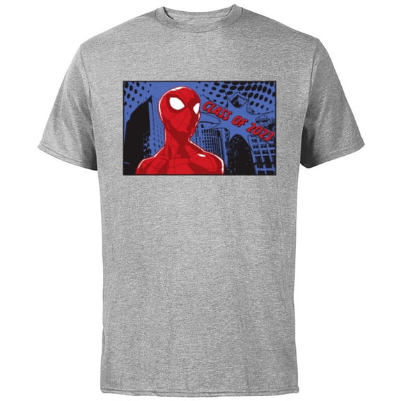 Marvel Spider-Man Class of 2023 Graduation Comic - Short Sleeve Cotton T-Shirt for Adults - Customized-Athletic Heather