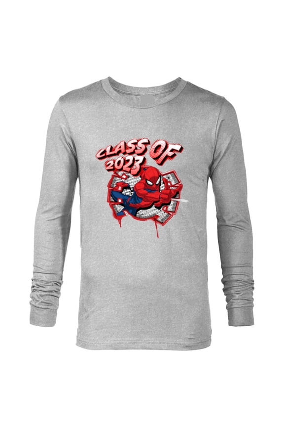 Spider-Man Class of 2023 Graduation Spidey Symbol - Long Sleeve T-Shirt for Men - Customized-Athletic Heather