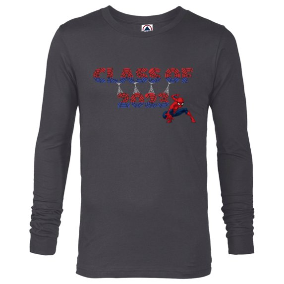 Marvel Spider-Man Class of 2023 Graduation Web Letters - Long Sleeve T-Shirt for Men - Customized-Charcoal Heather