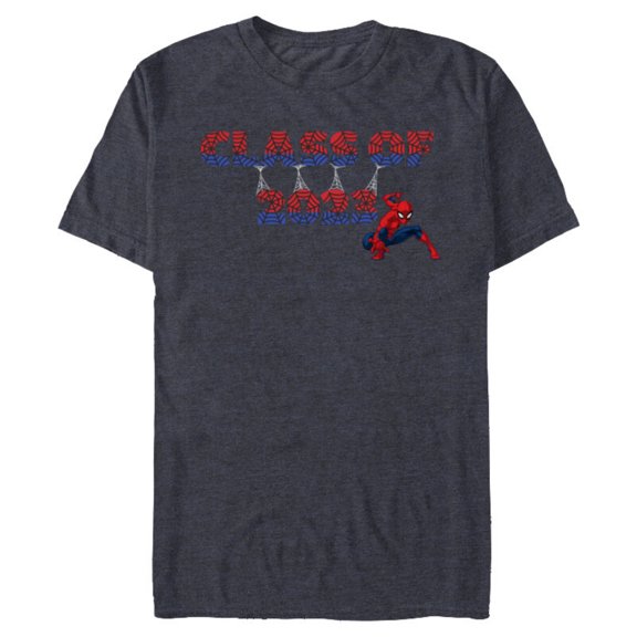 Marvel Spider-Man Class of 2023 Graduation Web Letters - Short Sleeve Blended T-Shirt for Adults - Customized-Navy Heather