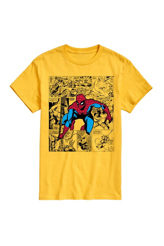 - Spider-Man Comic Jump - Men's Short Sleeve Graphic T-Shirt