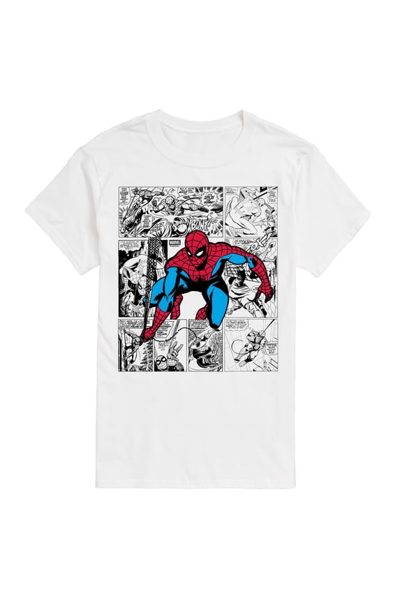 - Spider-Man Comic Jump - Men's Short Sleeve Graphic T-Shirt