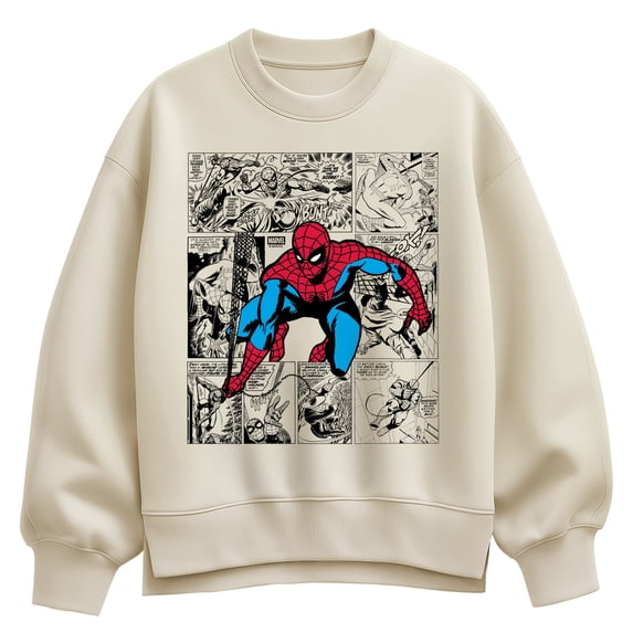 Marvel - Spider-Man Comic Jump - Women's Oversized Fleece Crew Sweatshirt