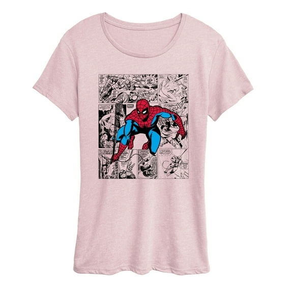 Marvel - Spider-Man Comic Jump - Women's Short Sleeve Graphic T-Shirt