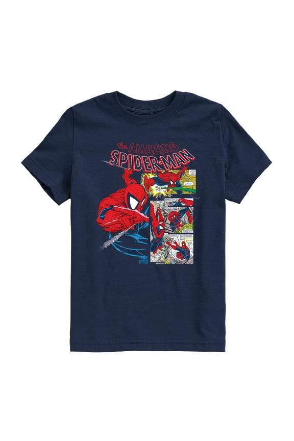 - Spider-Man Comic Panel - Youth Short Sleeve Graphic T-Shirt