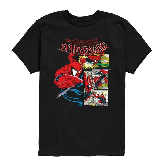Marvel - Spider-Man Comic Panel - Youth Short Sleeve Graphic T-Shirt