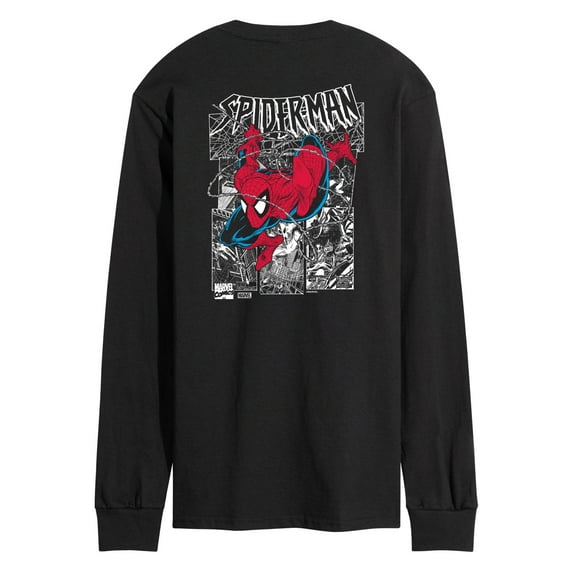Marvel Spider-Man - Comic Panels - Men's Long Sleeve Graphic T-Shirt