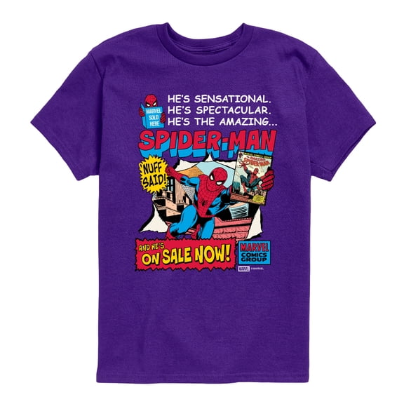 Marvel - Spider-Man Comic Boys' Short Sleeve Graphic T-Shirt