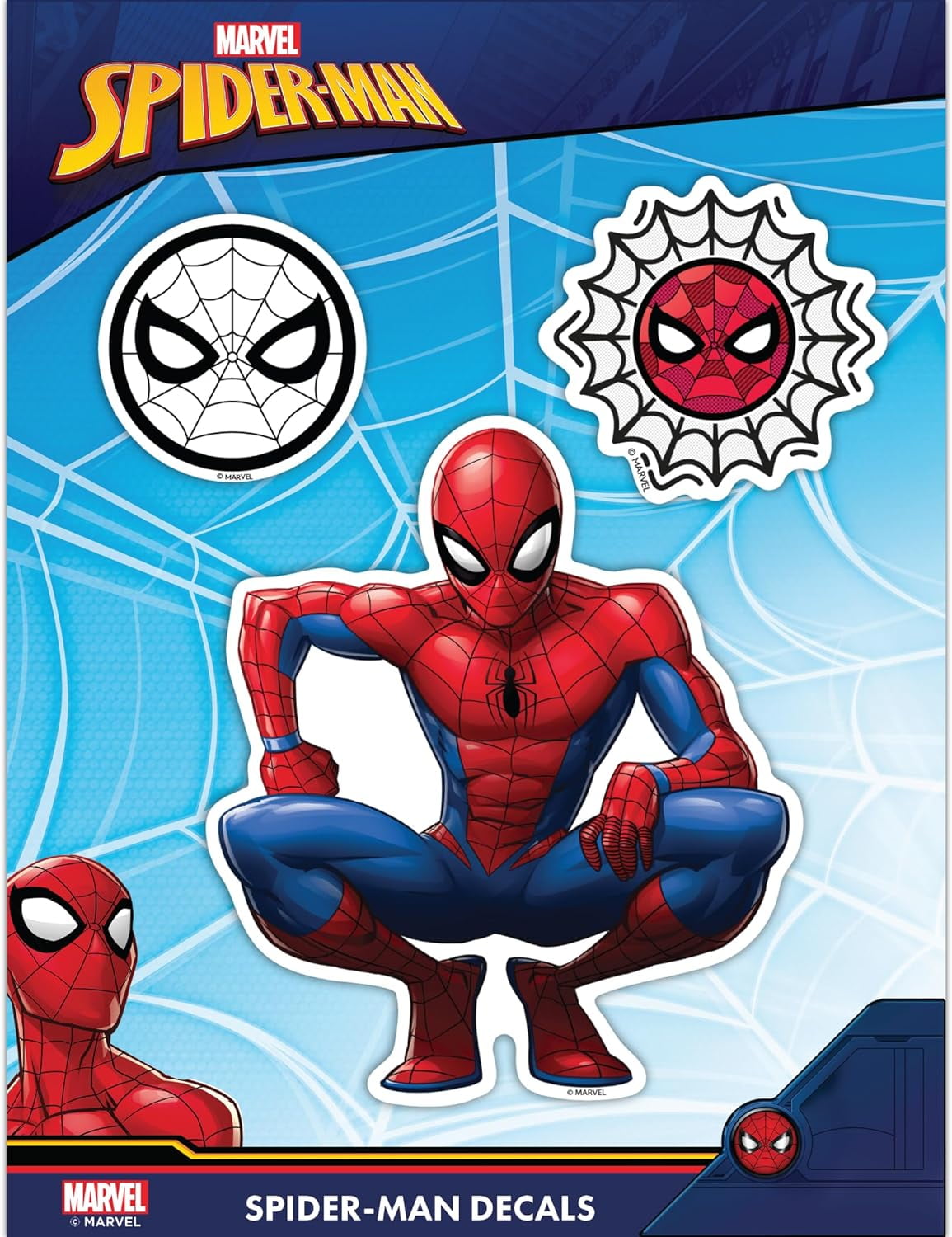 Marvel SpiderMan Decals Set of 3 Vinyl Stickers for Water Bottle
