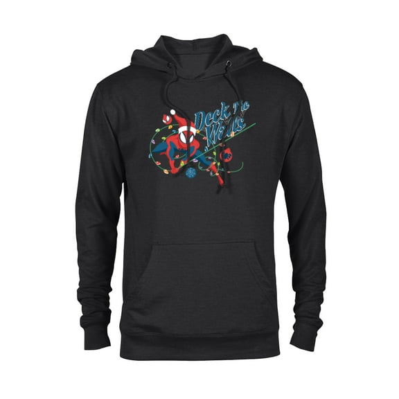 Marvel Spider-Man Deck The Walls Holiday - Pullover Hoodie for Adults- Customized-Black