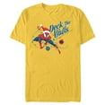 thumbnail image 1 of Marvel Spider-Man Deck The Walls Holiday - Short Sleeve Blended T-Shirt for Adults- Customized-Yellow, 1 of 5