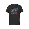 thumbnail image 1 of Marvel Spider-Man Deck The Walls Holiday - Short Sleeve Cotton T-Shirt for Adults- Customized-Black, 1 of 4