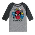 thumbnail image 1 of Marvel Spider-Man - Doodled Spidey - Toddler And Youth Raglan, 1 of 5