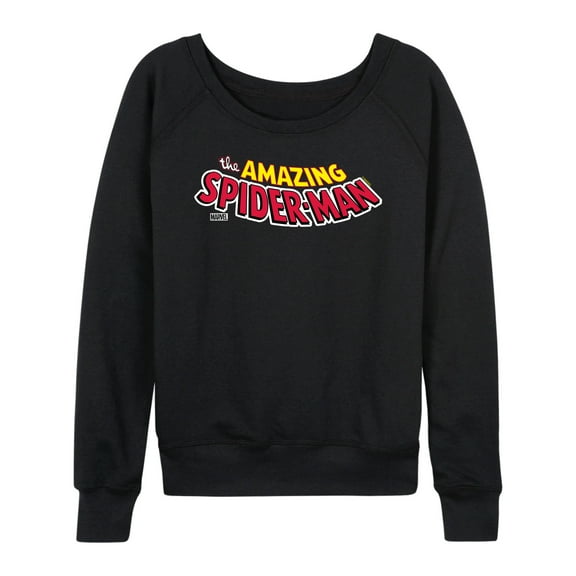 Marvel Spider-Man - Editorial Logo - Ladies French Terry Pullover Sweatshirt