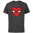thumbnail image 1 of Marvel Spider-Man Eighties Heart Mask Logo - Short Sleeve Cotton T-Shirt for Adults - Customized-Charcoal, 1 of 5