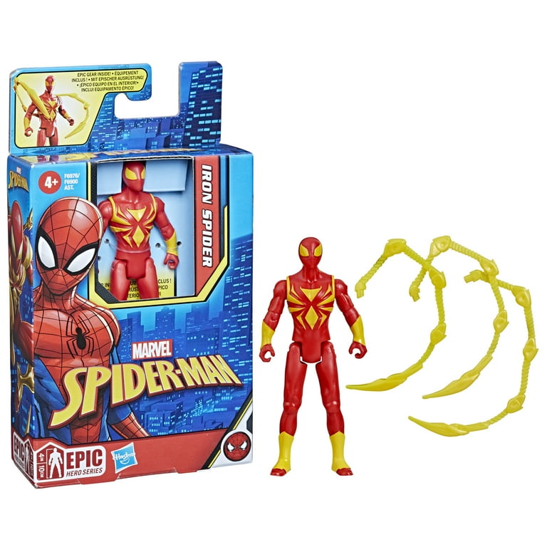 Iron spider deals man figure