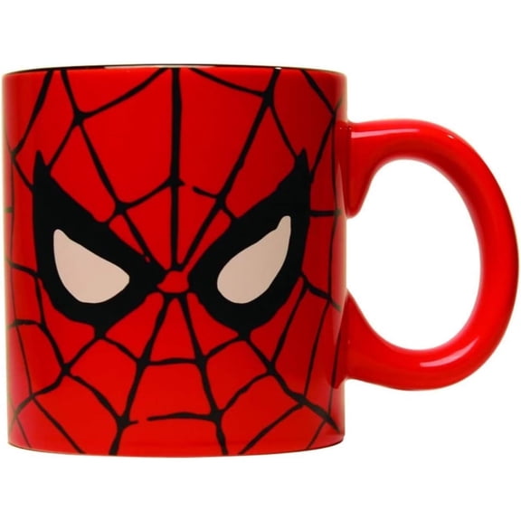 Silver Buffalo Marvel Spider-Man Face Jumbo Ceramic Coffee Mug, 20-Ounces, Red(Pack of 1)