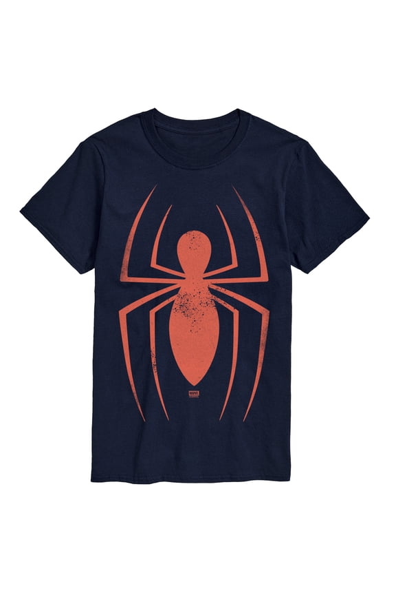 - Spider-Man Faded Logo - Men's Short Sleeve Graphic T-Shirt