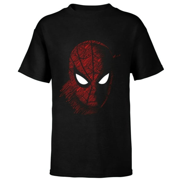 Marvel Spider-Man: Far From Home Close Up - Short Sleeve T-Shirt for Kids -Customized-Black