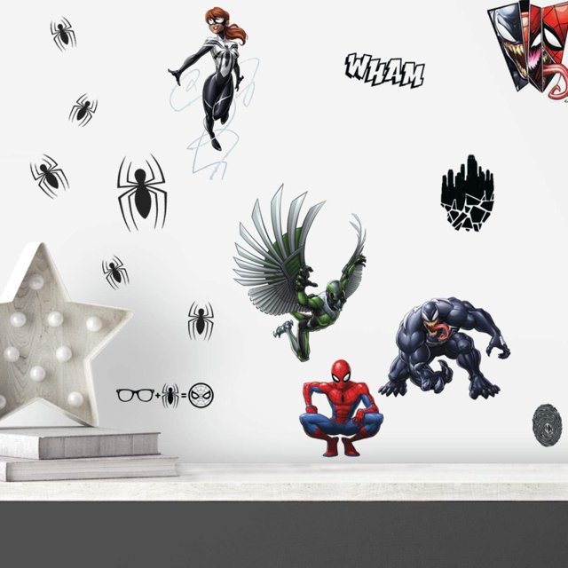 Marvel SpiderMan Favorite Characters Peel & Stick Wall Decals Kids