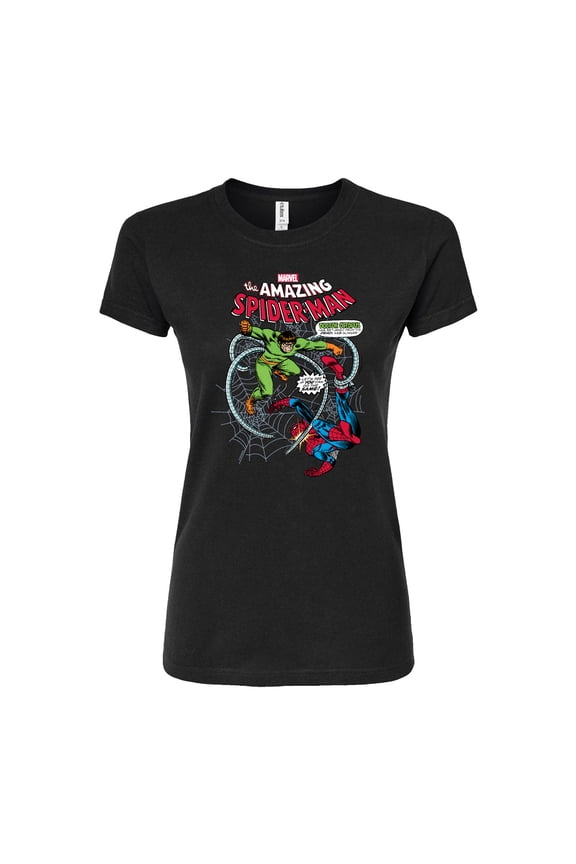 Spider-Man - Fighting Doc Ock - Juniors Fitted Graphic T-Shirt