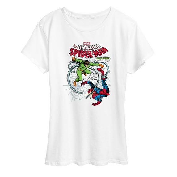 Marvel Spider-Man - Fighting Doc Ock - Ladies Short Sleeve Graphic T-Shirt