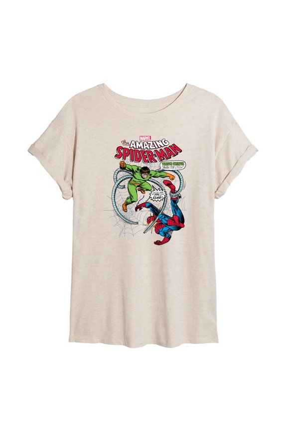 Spider-Man - Fighting Doc Ock - Women's Oversized Graphic T-Shirt