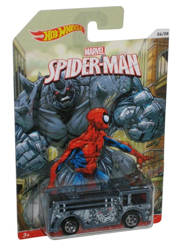 Marvel Spider-Man Fire-Eater (2013) Mattel Die-Cast Toy Car 06/08 - (Dented Plastic)