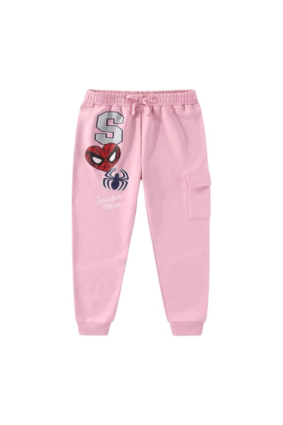 Spider-Man Fleece Pants for Little to Big Kids (Girls), Sizes 7-12