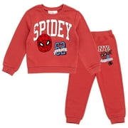 MARVEL Spider-Man Fleece Sweatshirt and Jogger Pants Outfit Set Toddler to Big Kid
