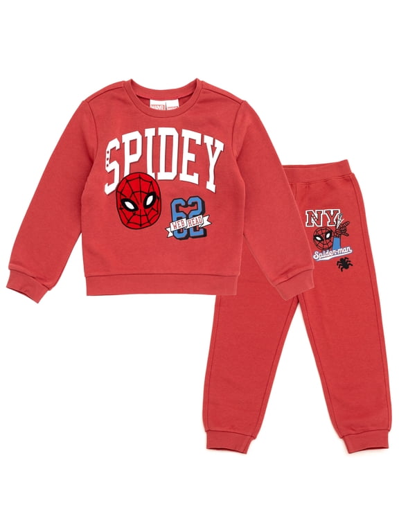 Spider-Man Fleece Sweatshirt and Jogger Pants Outfit Set Toddler to Big Kid