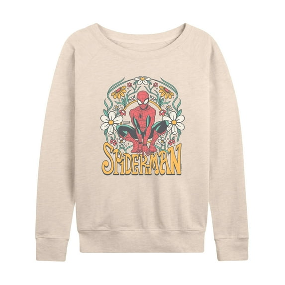 Marvel Spider-Man - Florals - Ladies French Terry Pullover Sweatshirt