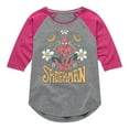 thumbnail image 1 of Marvel Spider-Man - Florals - Toddler And Youth Girls Shirt Tail Raglan, 1 of 4