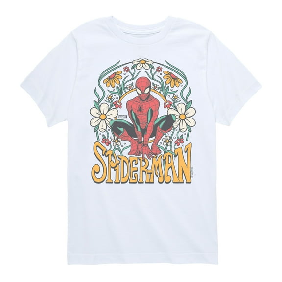 Marvel Spider-Man - Florals - Toddler And Youth Short Sleeve Graphic T-Shirt