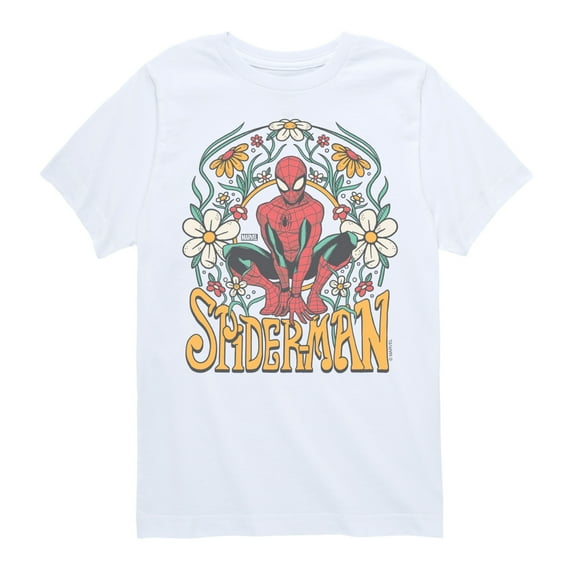Marvel Spider-Man - Florals - Toddler And Youth Short Sleeve Graphic T-Shirt