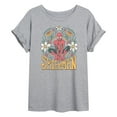 thumbnail image 1 of Marvel Spider-Man - Florals - Women's Oversized Graphic T-Shirt, 1 of 5