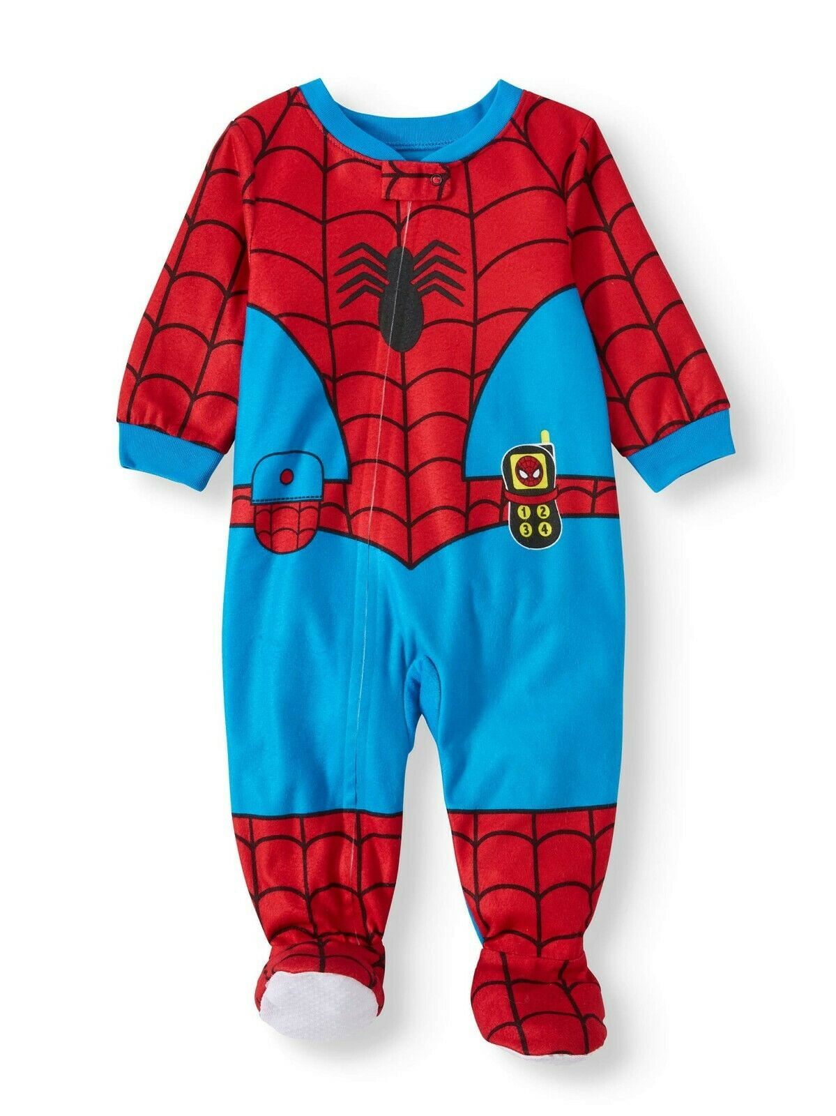Marvel SpiderMan Footed Sleeper Blanket Pajama Boy Size 24 Month