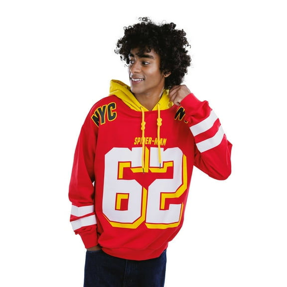 Marvel Spider-Man French Terry Drop Shoulder Pullover Hoodie Adult