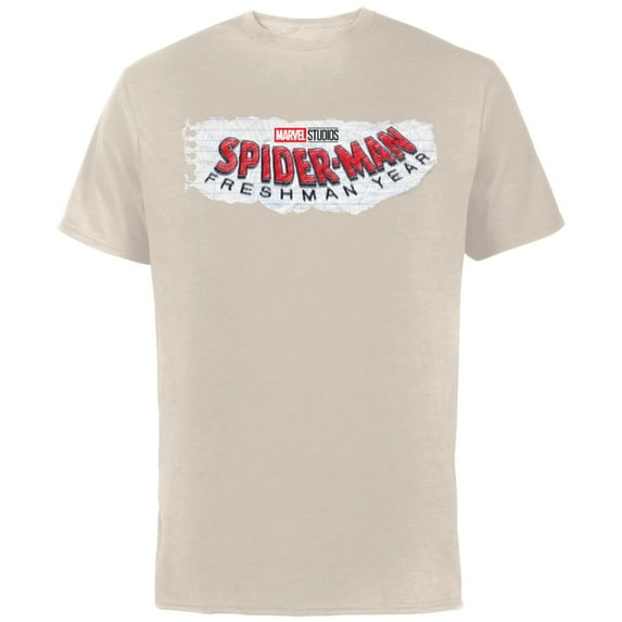 Marvel Spider-Man: Freshman Year Logo - Short Sleeve Cotton T-Shirt for Adults - Customized-Natural