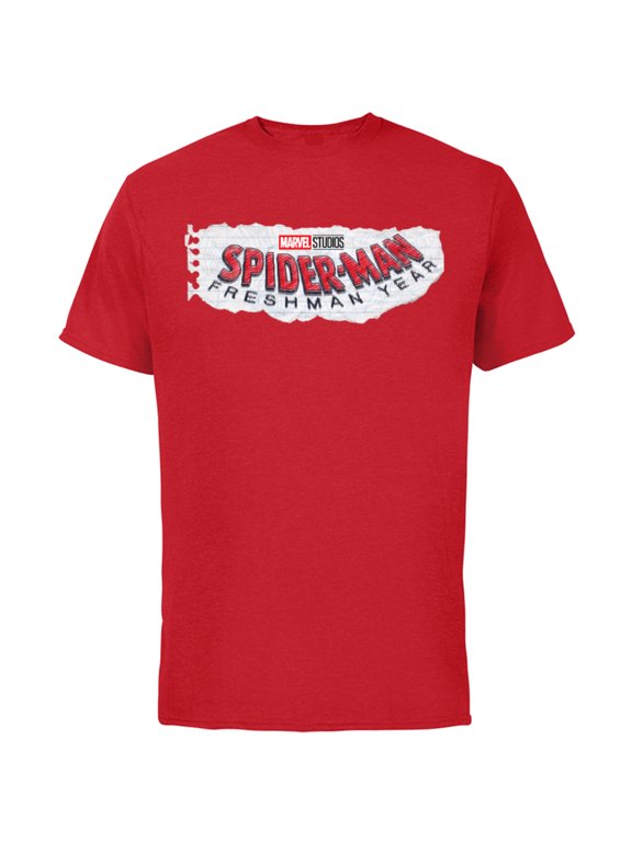 Spider-Man: Freshman Year Logo - Short Sleeve Cotton T-Shirt for Adults - Customized-Red