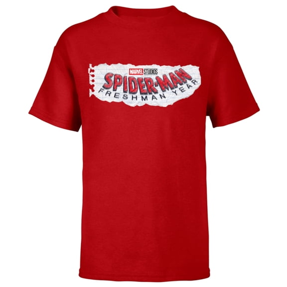 Marvel Spider-Man: Freshman Year Logo - Short Sleeve T-Shirt for Kids – Customized-Red