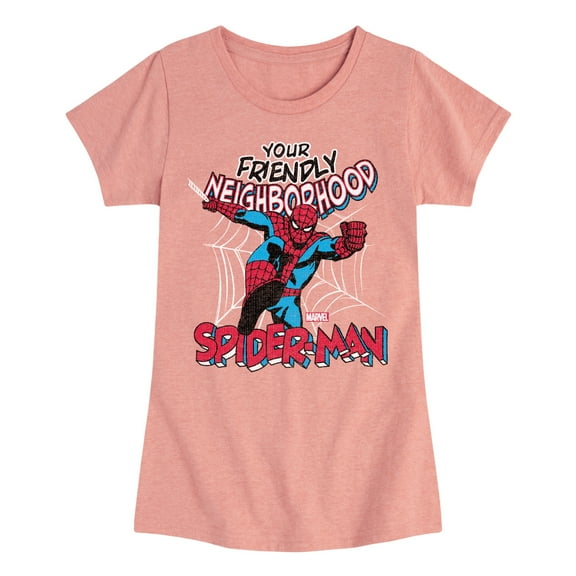 Marvel Spider-Man - Friendly Neighborhood - Toddler And Youth Girls Fitted Short Sleeve Graphic T-Shirt