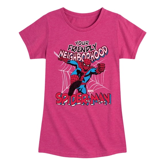 Marvel Spider-Man - Friendly Neighborhood - Toddler And Youth Girls Fitted Short Sleeve Graphic T-Shirt